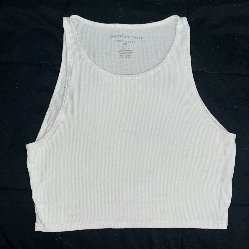 American Eagle Outfitters White Crop Top